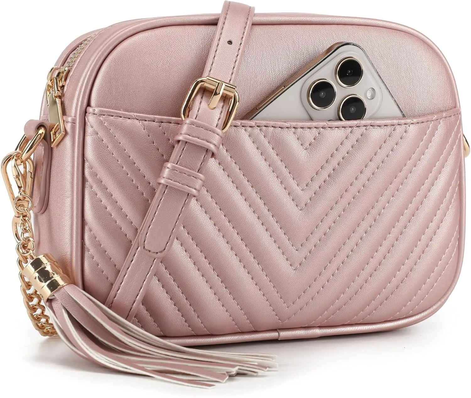 lola mae Quilted Crossbody Bag, Trendy Design Shoulder Purse