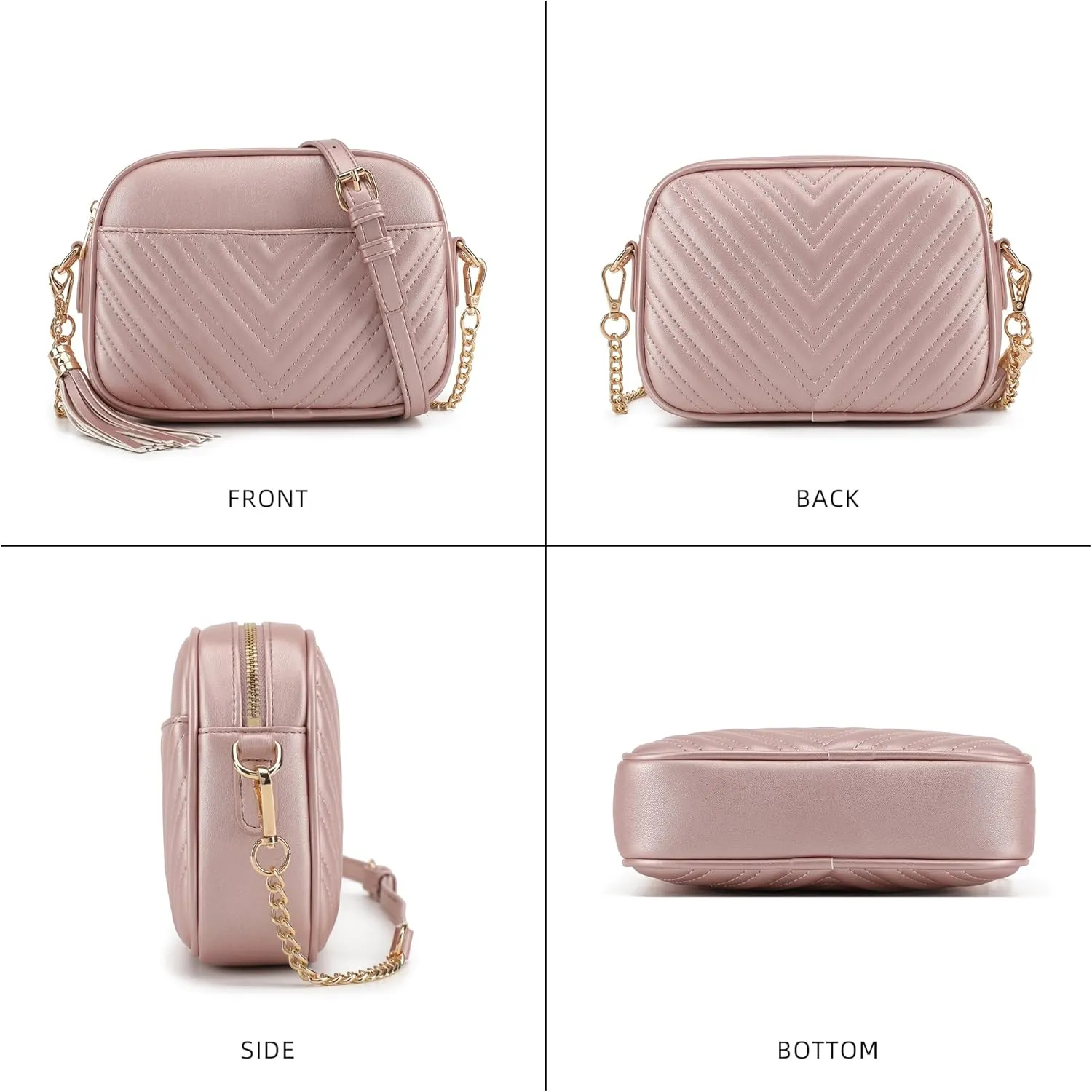 lola mae Quilted Crossbody Bag, Trendy Design Shoulder Purse