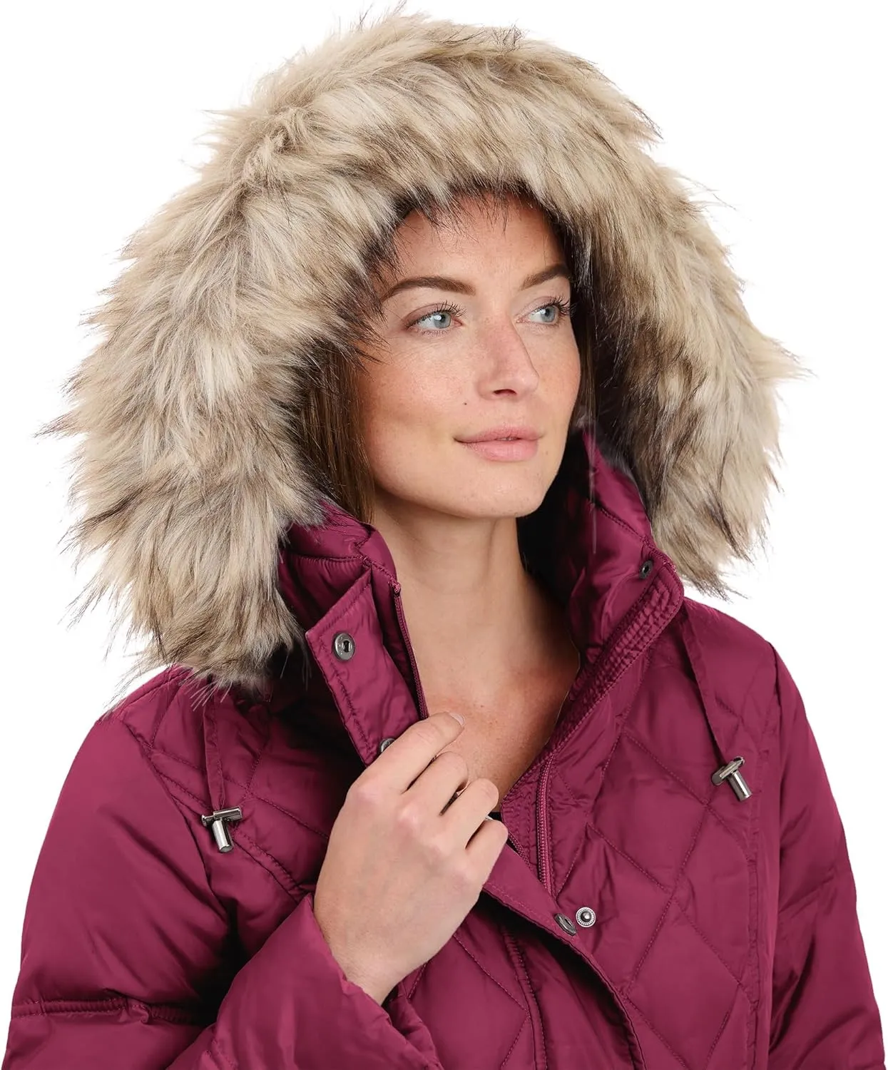 LONDON FOG Women's Diamond Quilted Down Coat