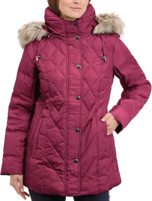 LONDON FOG Women's Diamond Quilted Down Coat