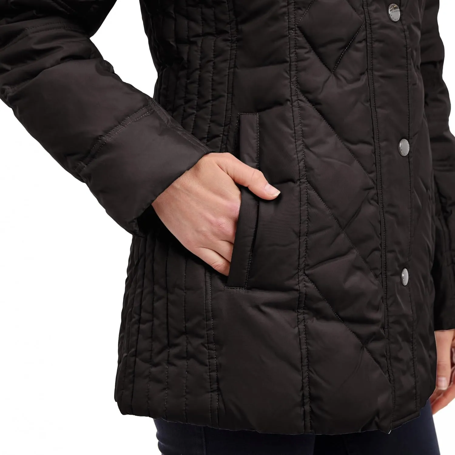 London Fog Women's Diamond Quilted Down Coat