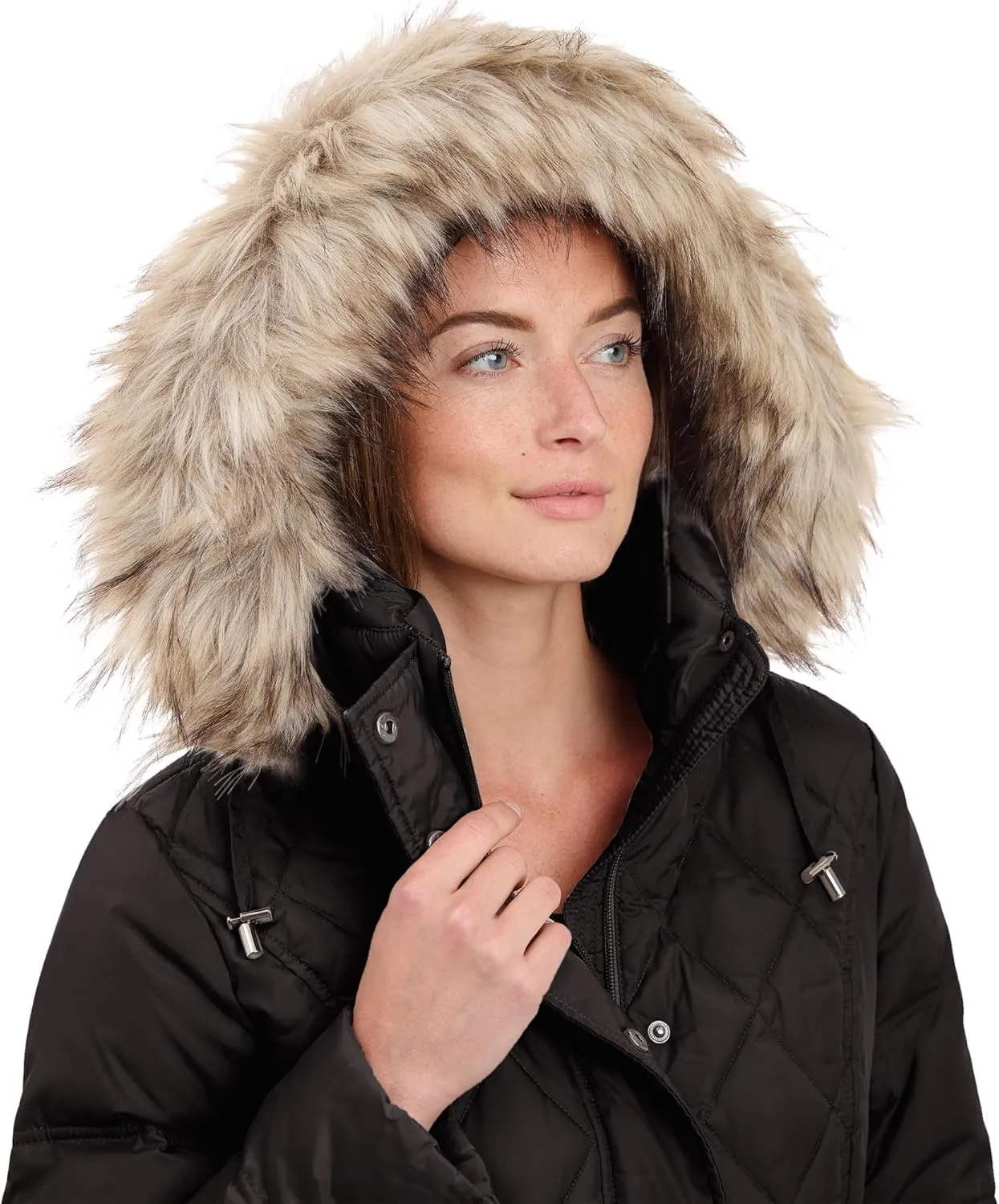London Fog Women's Diamond Quilted Down Coat