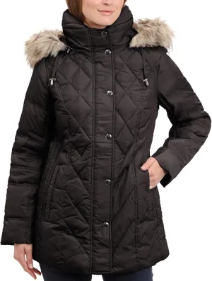 London Fog Women's Diamond Quilted Down Coat