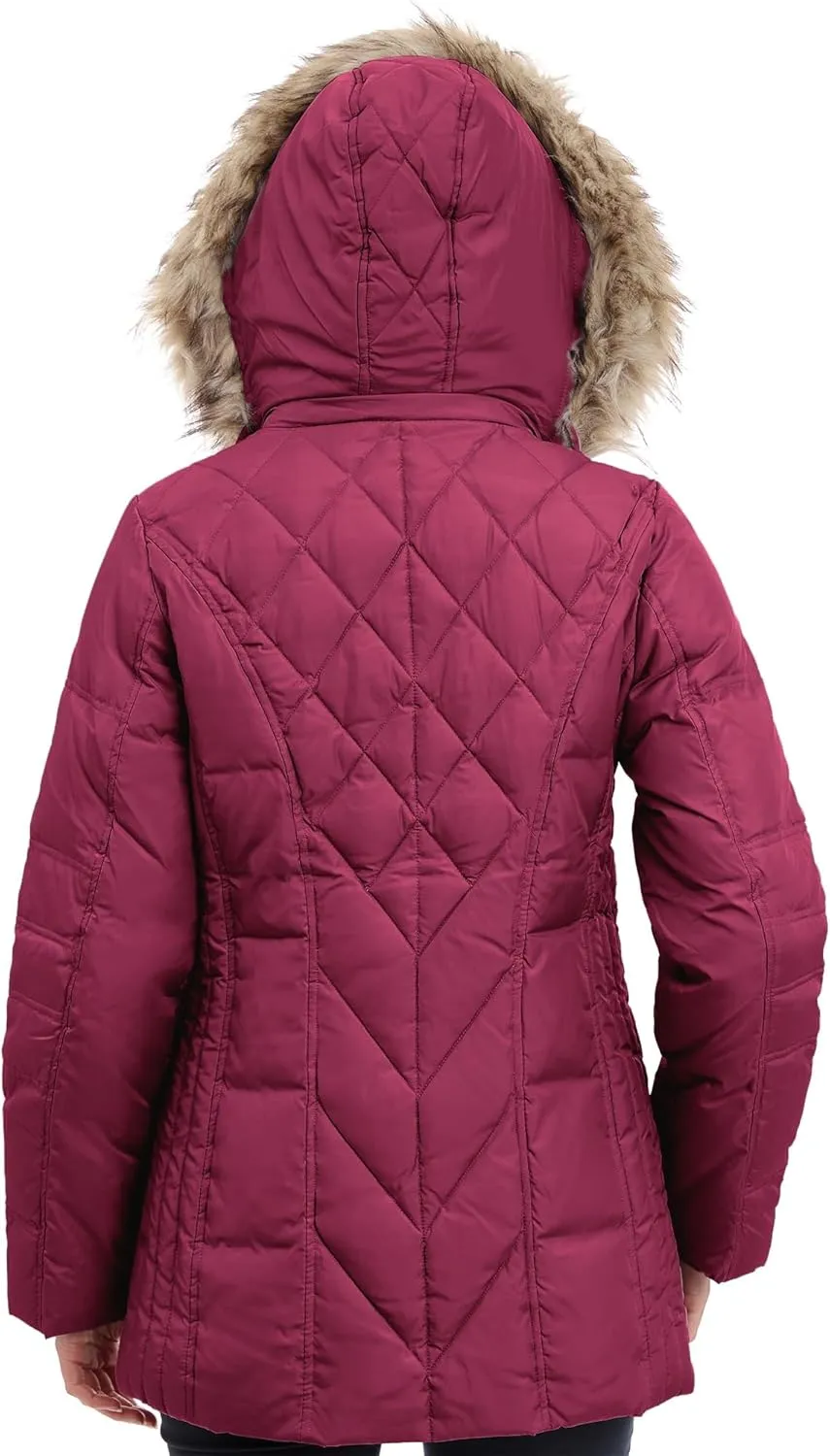 LONDON FOG Women's Diamond Quilted Down Coat
