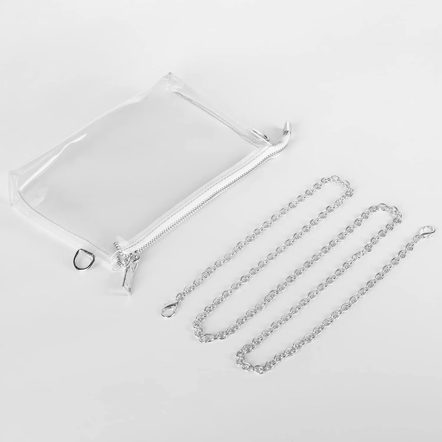 Lorbro Clear Purse for Women Stadium Approved, Clear Crossbody Bag with Zipper Closure, Transparent Purse for Concert Sports