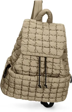 Lushandy Quilted Backpack for Women, Puffer Backpack Nylon Puffy Backpack 18L Soft Quilted Travel Backpack Gym Bag