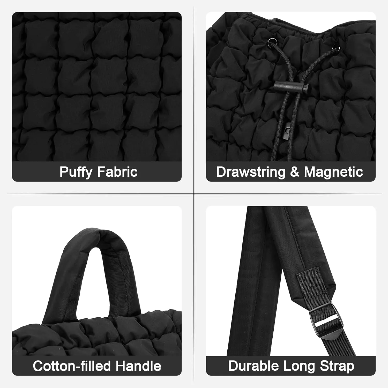 Lushandy Quilted Backpack for Women, Puffer Backpack Nylon Puffy Backpack 18L Soft Quilted Travel Backpack Gym Bag