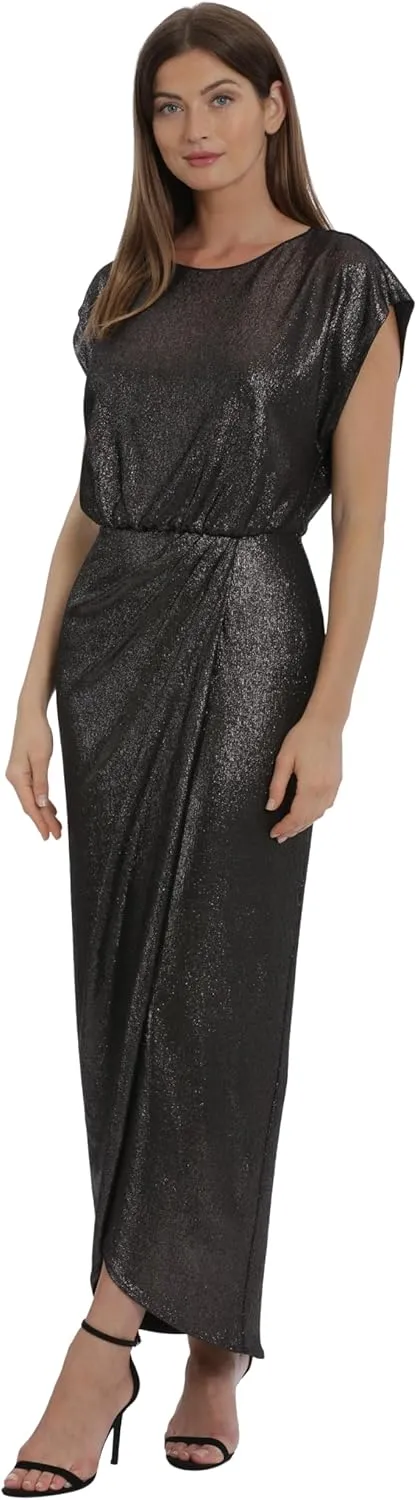 Maggy London Women's Cap Sleeve Midi Dress with V Neck Back