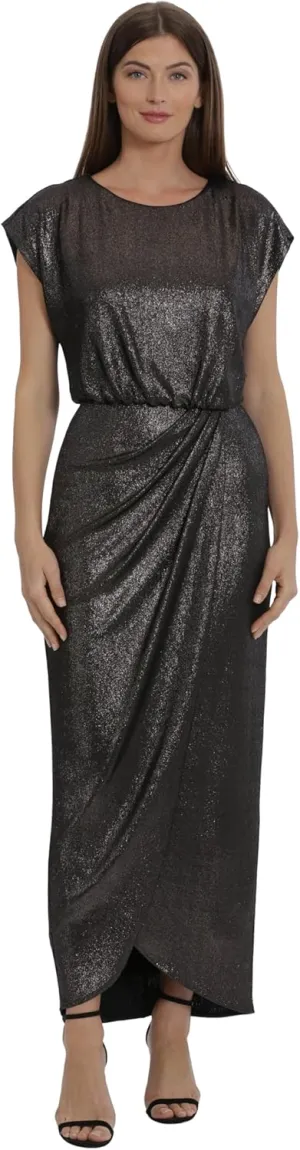 Maggy London Women's Cap Sleeve Midi Dress with V Neck Back