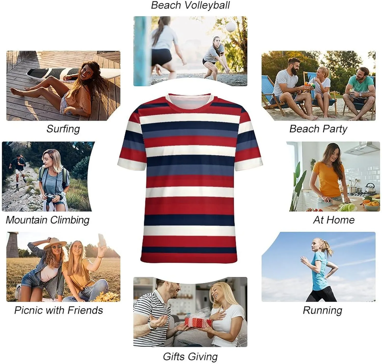MARSVOVO Women's Camo Tiger Stripe T-Shirt Casual Loose Business Lightweight Hide Belly Summer Novelty Soft Blouse
