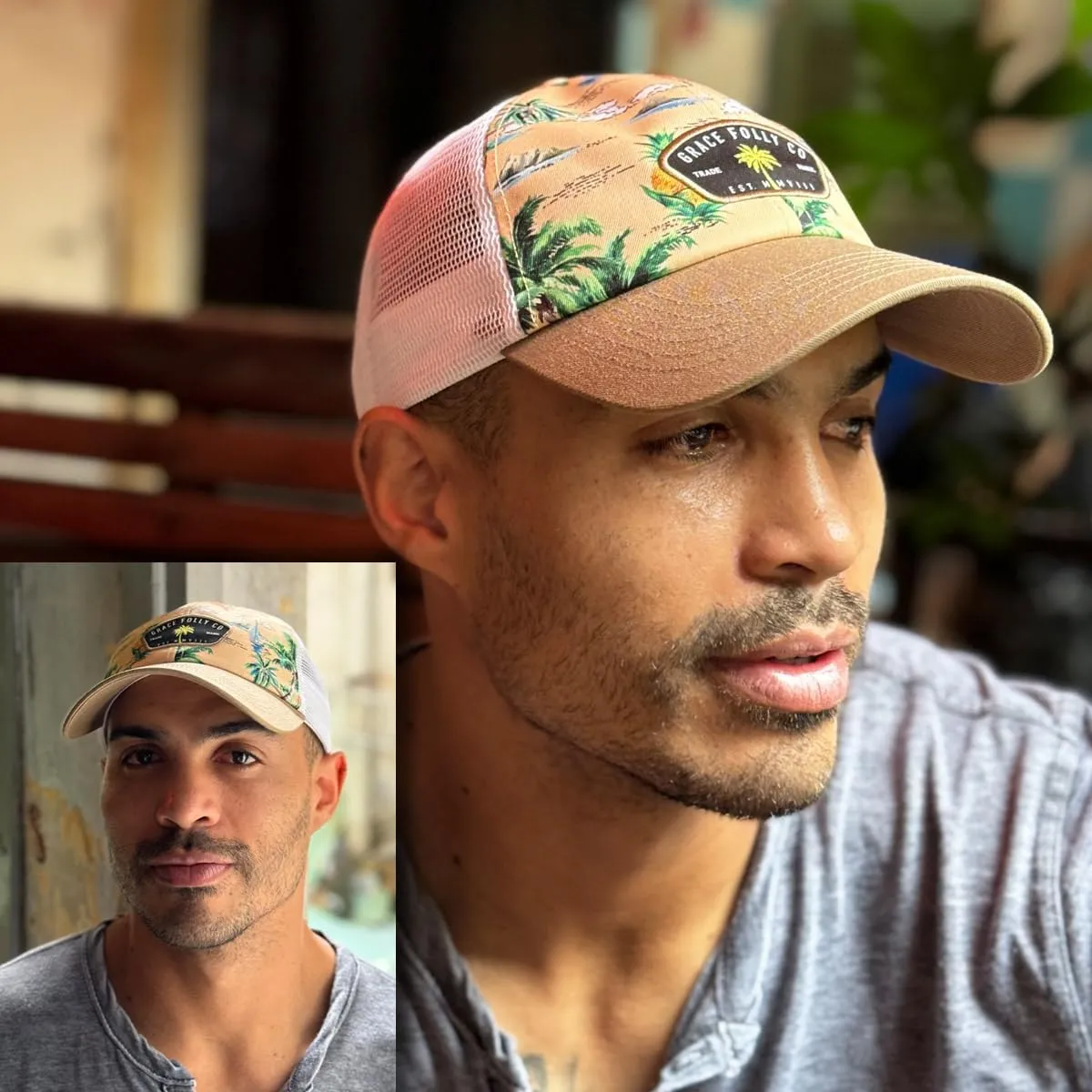 Men’s Baseball Cap in Cool Dad Hat Design with Mesh to Stay Cool at The Beach in Summer