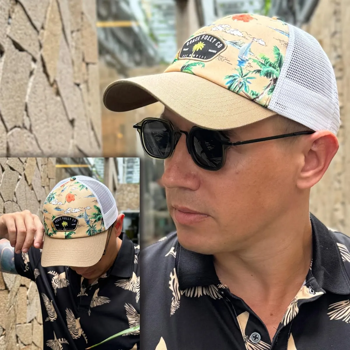 Men’s Baseball Cap in Cool Dad Hat Design with Mesh to Stay Cool at The Beach in Summer