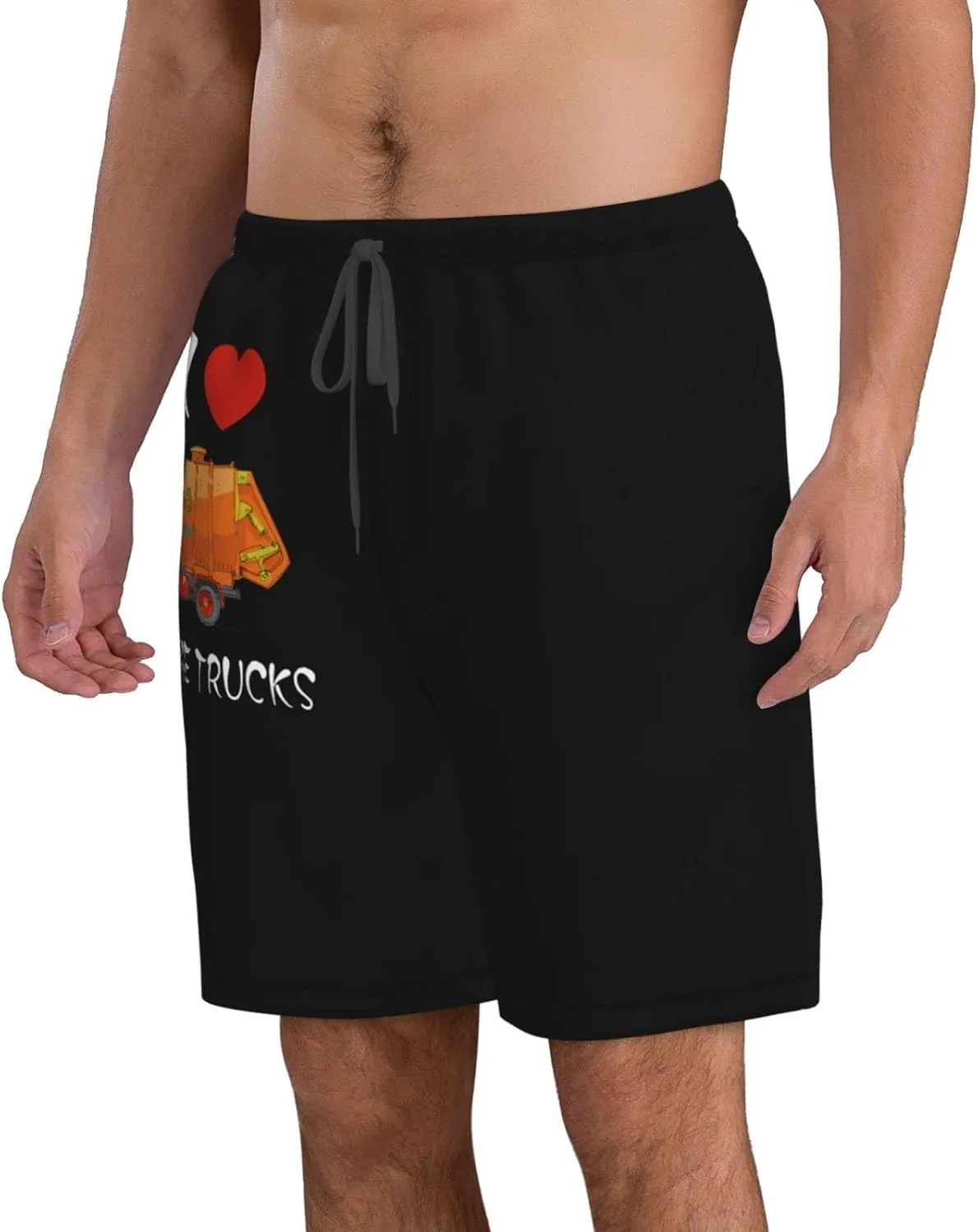Men's Beach Shorts Drawstring Quick Dry Running Shorts Comfortable Loose Gym Shorts Swimsuit Pants with Pockets