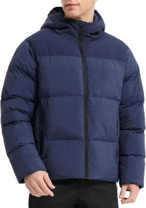 Men's Heavy Winter Coat Waterproof Sorona Quilted Performance Parka Jacket Men with Hood