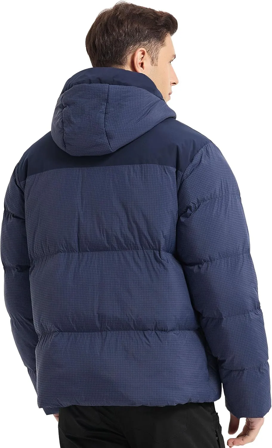 Men's Heavy Winter Coat Waterproof Sorona Quilted Performance Parka Jacket Men with Hood