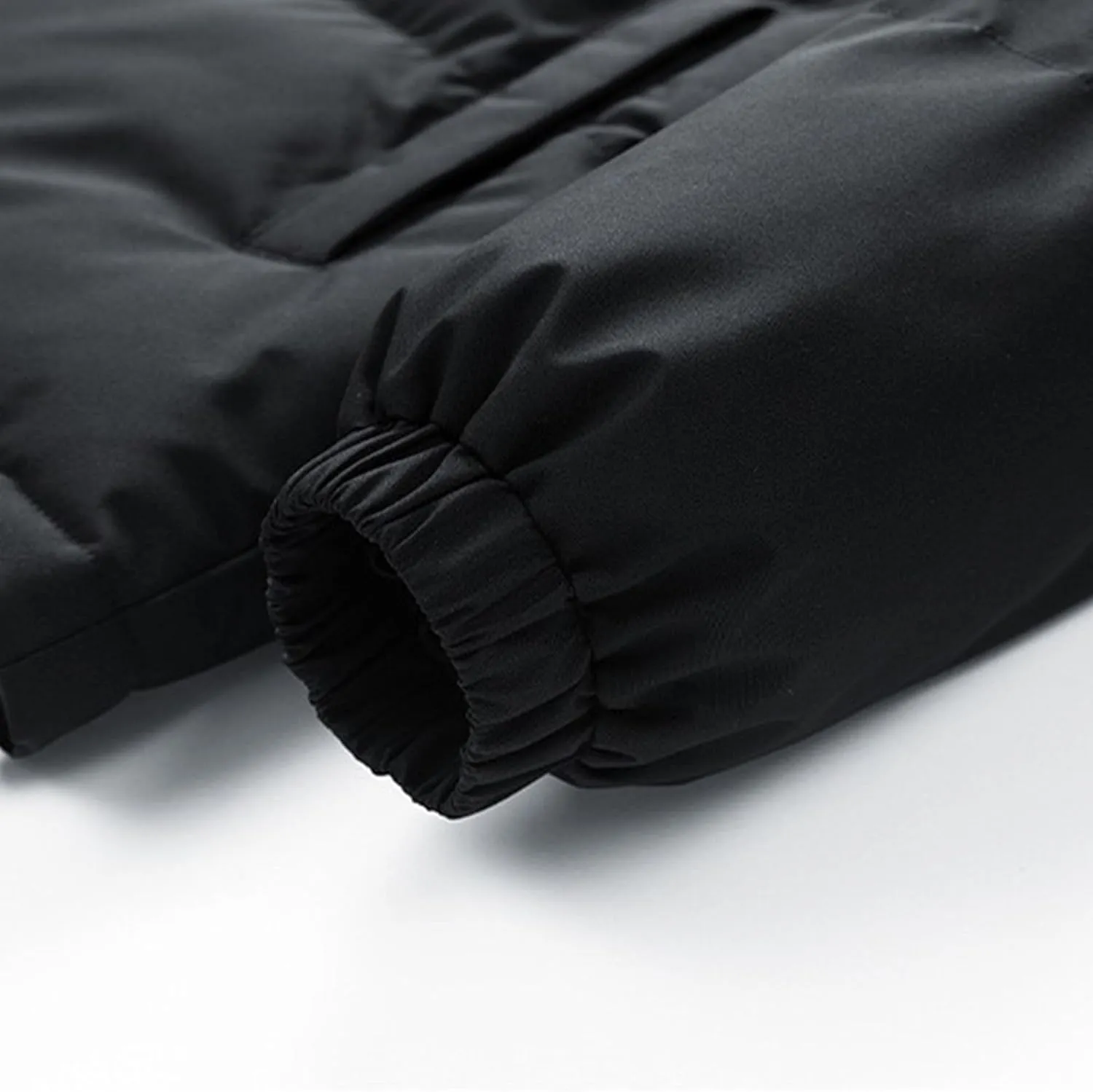 Mens Hooded Warm Quilted Jacket Winter Coat Insulated Puffer Jacket Water-Repellent Windproof Parkas Outerwear