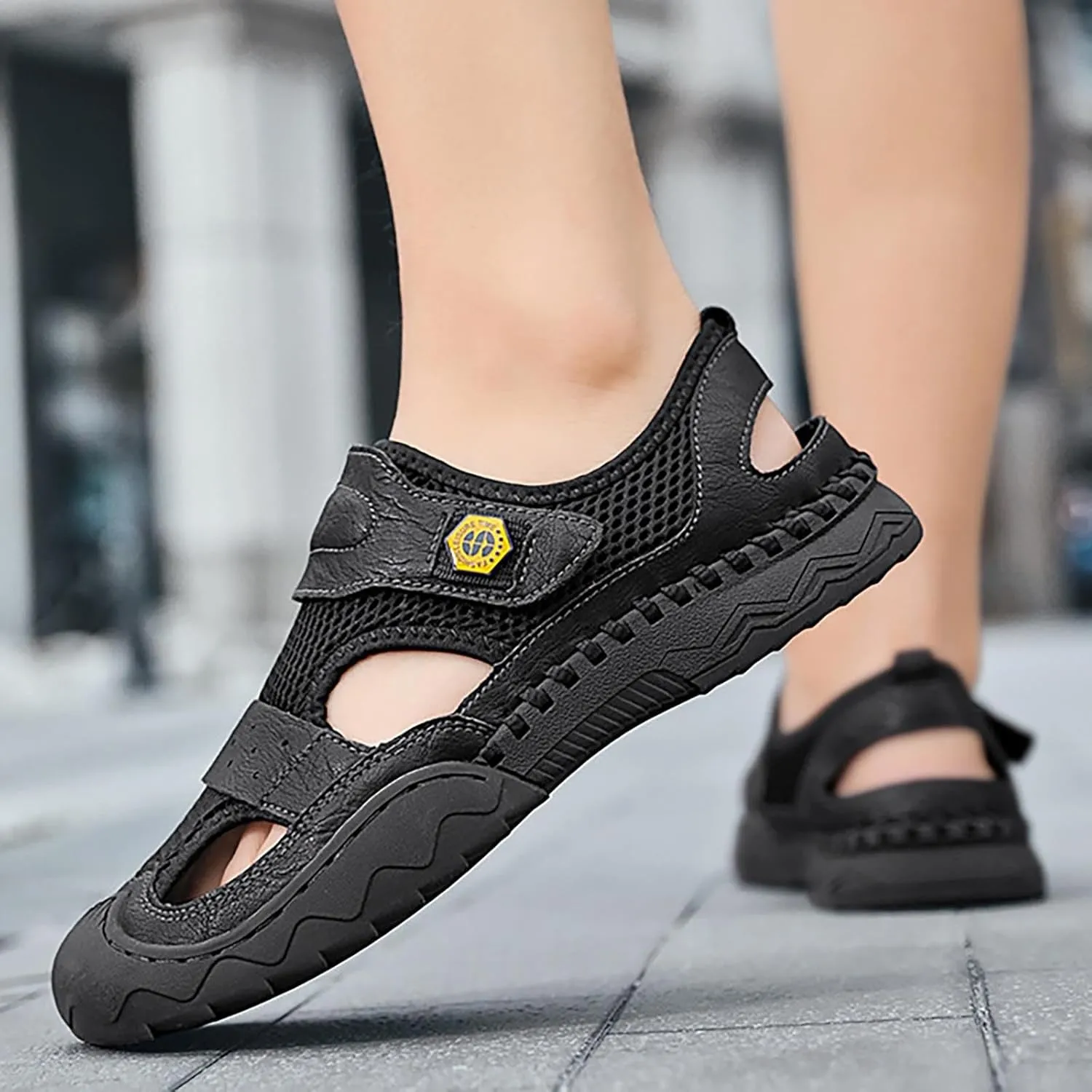 Men's Summer Mesh Breathable Casual Beach Shoes and Sandals Mens Hiking Sandals