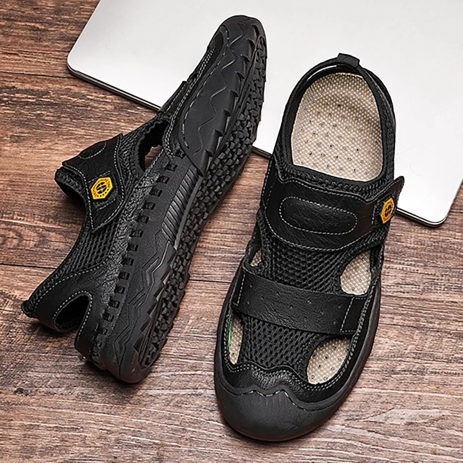 Men's Summer Mesh Breathable Casual Beach Shoes and Sandals Mens Hiking Sandals