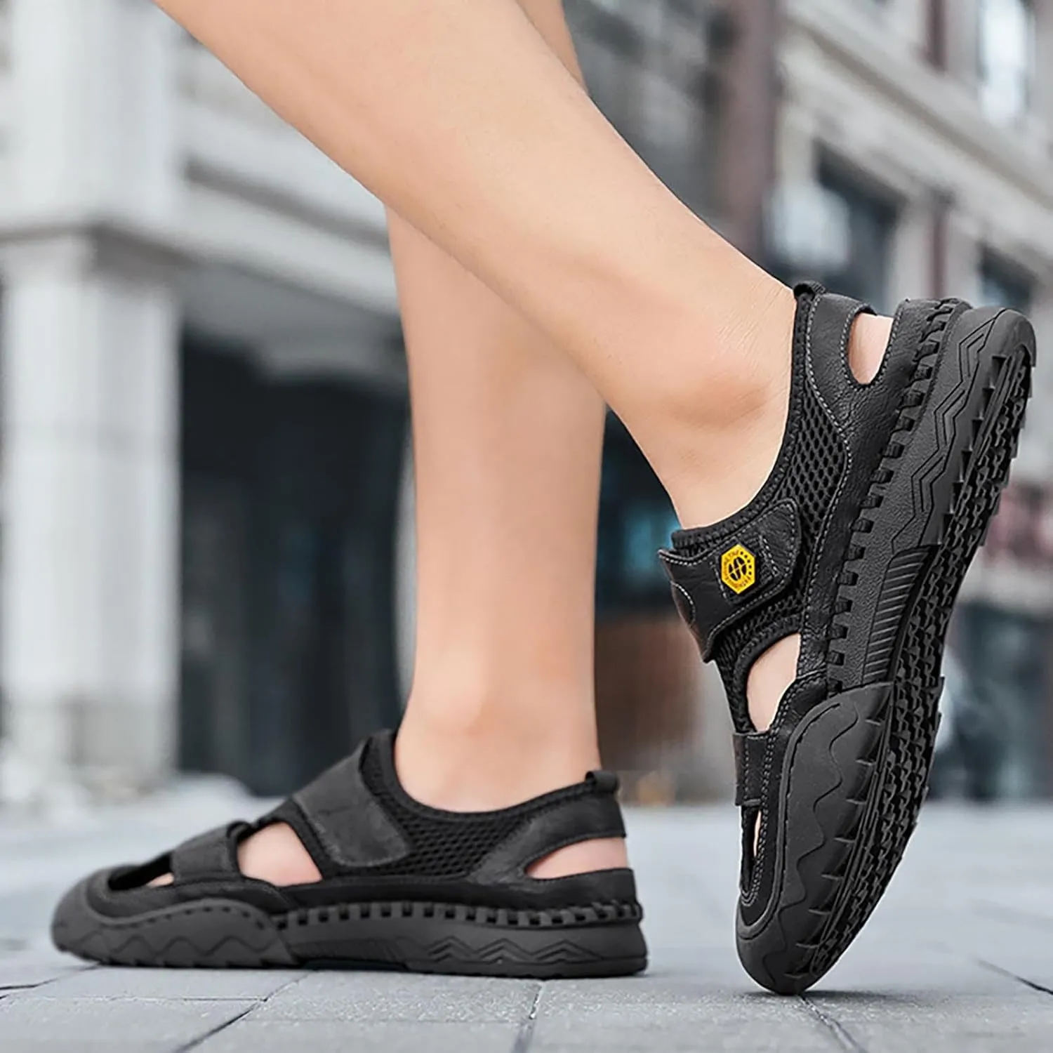 Men's Summer Mesh Breathable Casual Beach Shoes and Sandals Mens Hiking Sandals