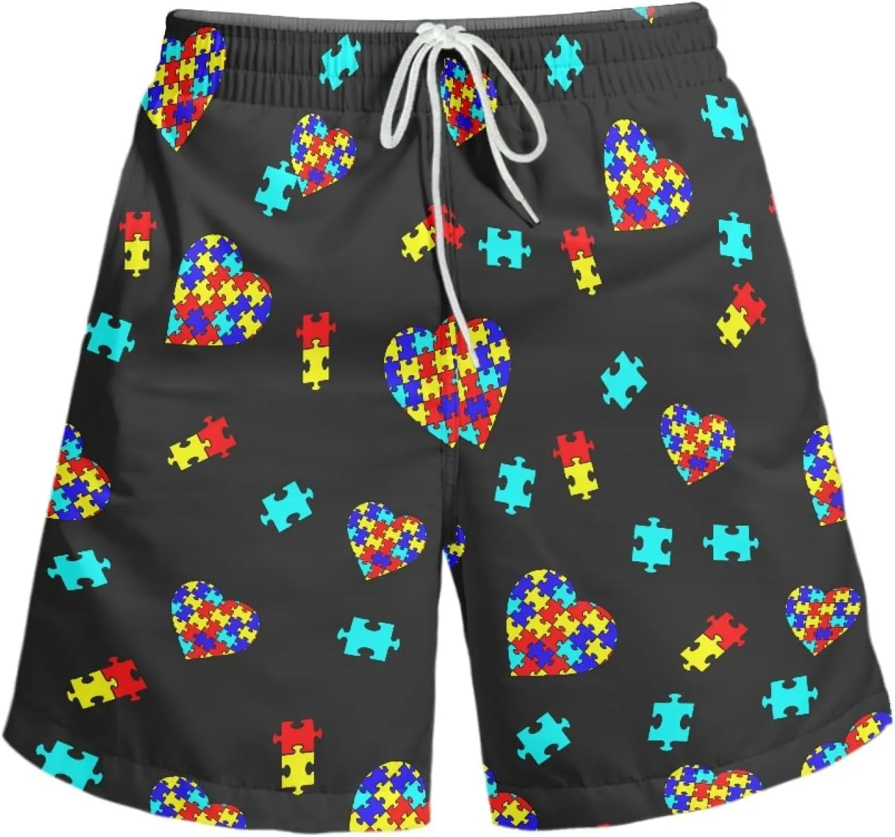 Men's Swim Trunk,Fashion Quick-Dry Beach Board Shorts with Mesh Lining Pockets