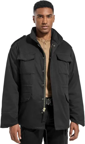 Men's Tactical M65 Field Jacket - Military Coat with Removable Hood, Fully Lined, Adjustable Waist & 4-Pocket Design