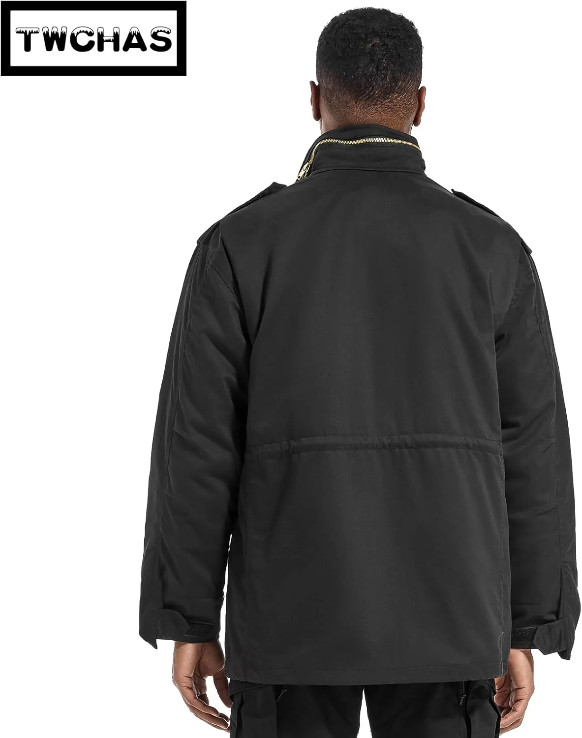 Men's Tactical M65 Field Jacket - Military Coat with Removable Hood, Fully Lined, Adjustable Waist & 4-Pocket Design