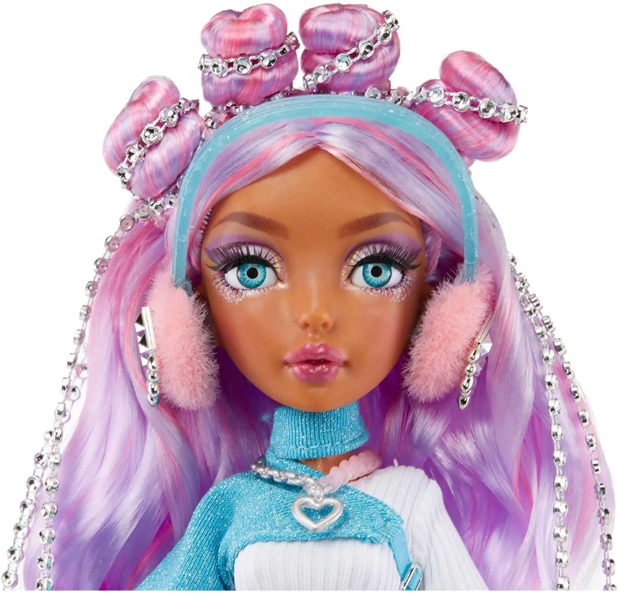 MERMAZE MERMAIDZ™ Winter Waves Harmonique™ Mermaid Fashion Doll with Color Change Fin, Glitter-Filled Tail and Accessories