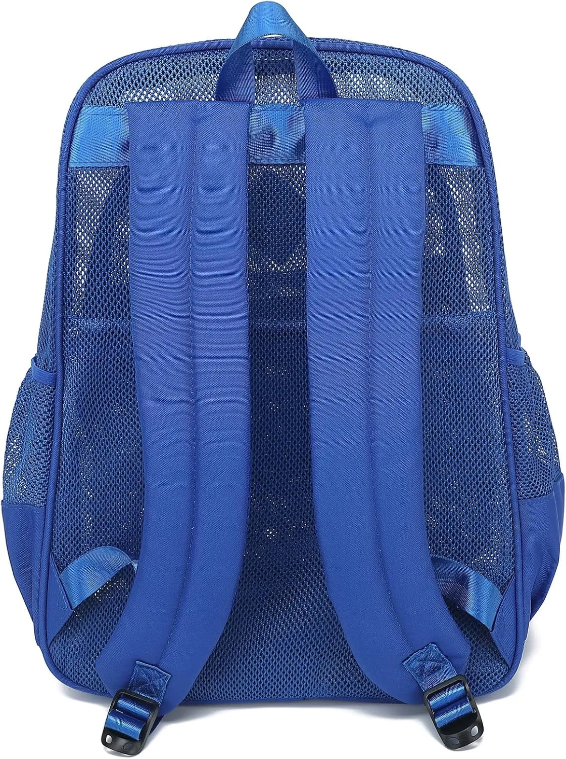 Mesh Bacpack Heavy Duty for School, Lightweight See Through College Backpack for Work Beach Sports (Blue)