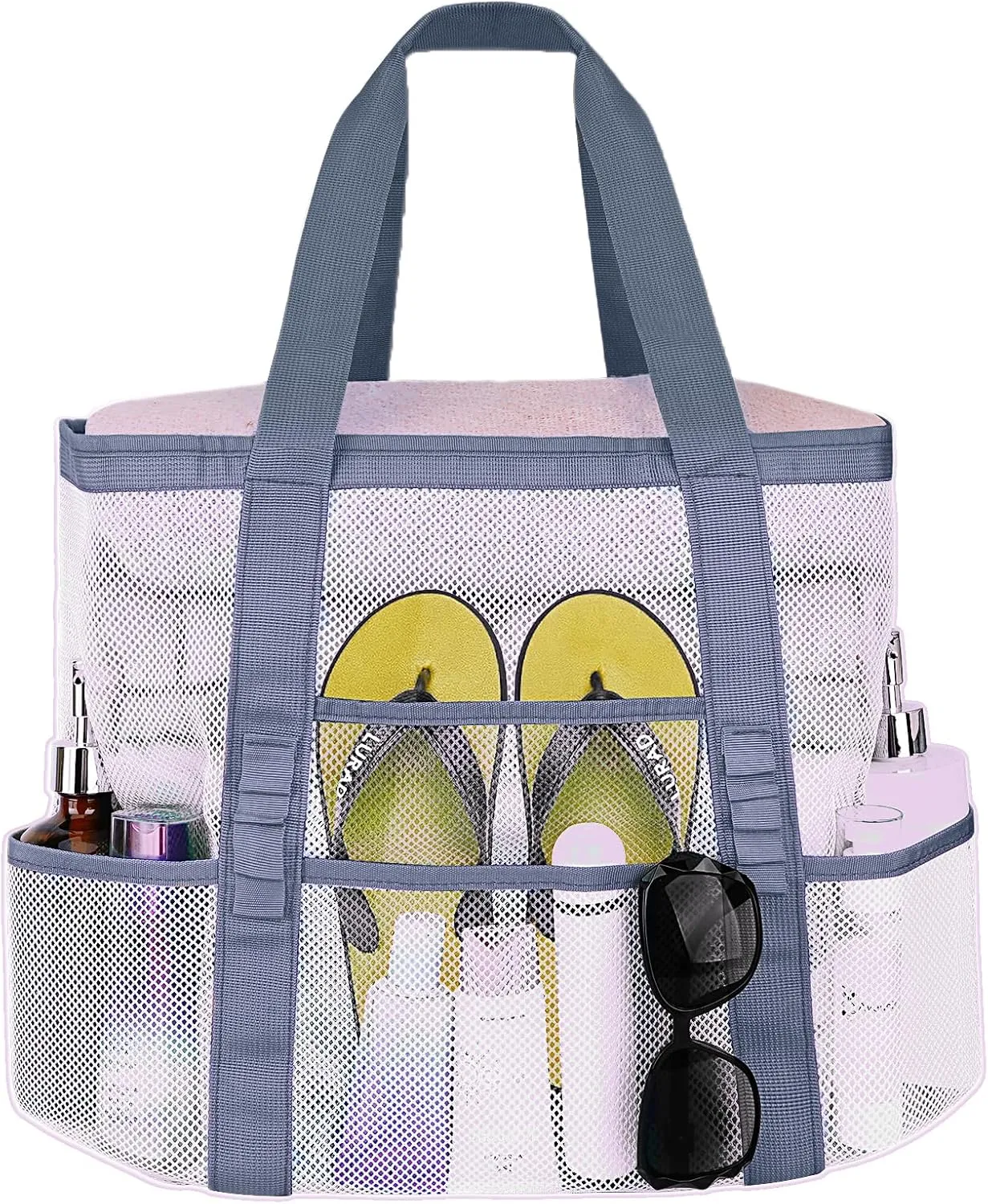 Mesh Beach Bags for Women - Plus Waterproof Sandproof Tote Bag
