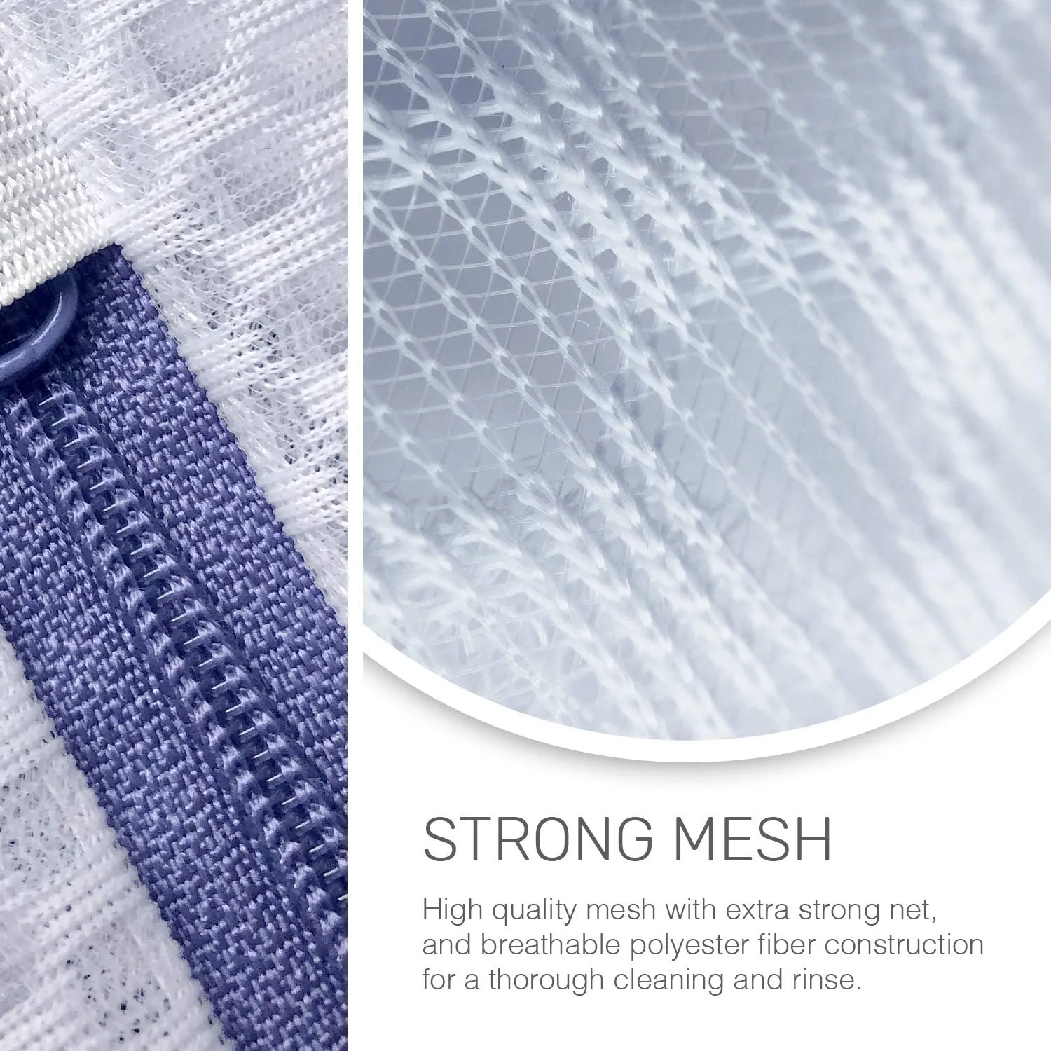 Mesh Laundry Bags for Delicates-2 XLarge Durable Net with Zipper, Hanging Loop-Garment Safe Wash Bags and Organizer for Washing Machine, Lingerie, Socks, Yoga Pants, Bra, Underwear, Sweater, Travel