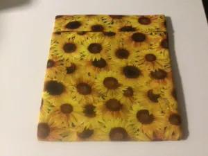 Microwave Baked Potato Bag Yellow Sunflowers Large All Cotton Handmade Cookware Kitchen Utensil