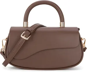 Milan Chiva Small Elegant Top Handle Purses for Women Mini Flap Cute Crossbody Purse