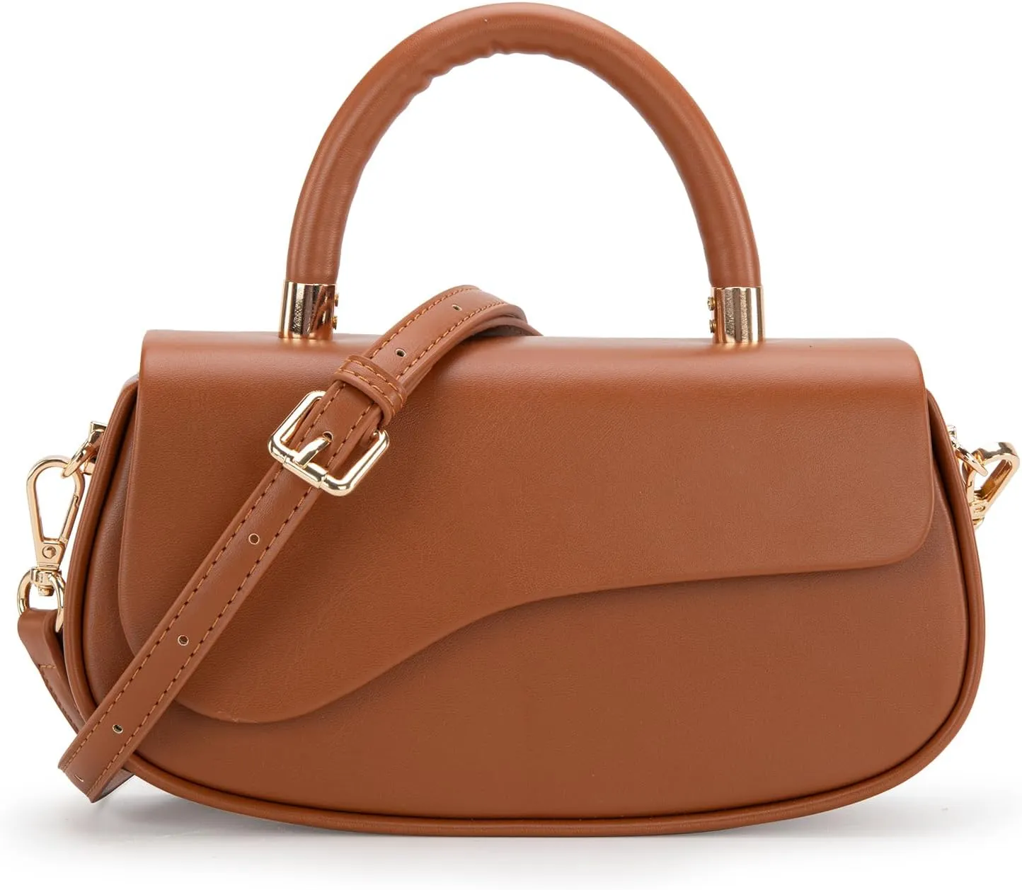 Milan Chiva Small Elegant Top Handle Purses for Women Mini Flap Cute Crossbody Purse