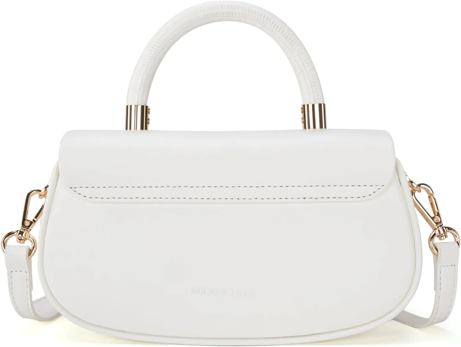 Milan Chiva Small Elegant Top Handle Purses for Women Mini Flap Cute Crossbody Purse
