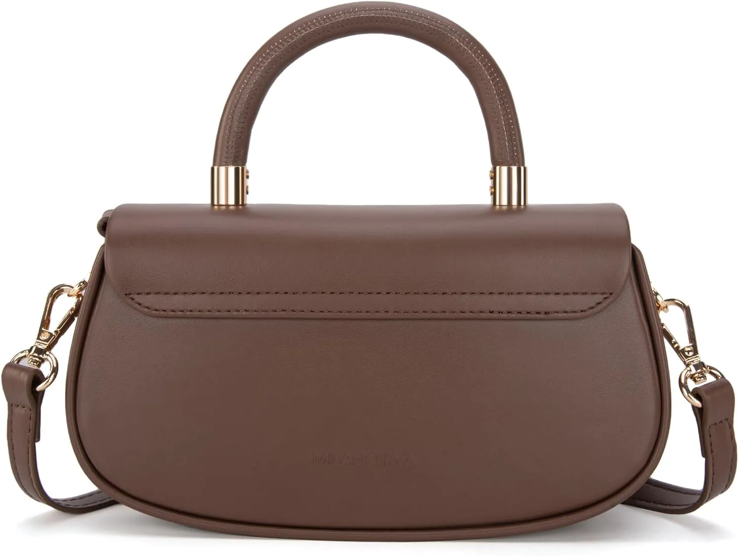 Milan Chiva Small Elegant Top Handle Purses for Women Mini Flap Cute Crossbody Purse
