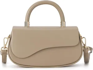 Milan Chiva Small Elegant Top Handle Purses for Women Mini Flap Cute Crossbody Purse
