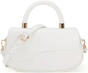 Milan Chiva Small Elegant Top Handle Purses for Women Mini Flap Cute Crossbody Purse