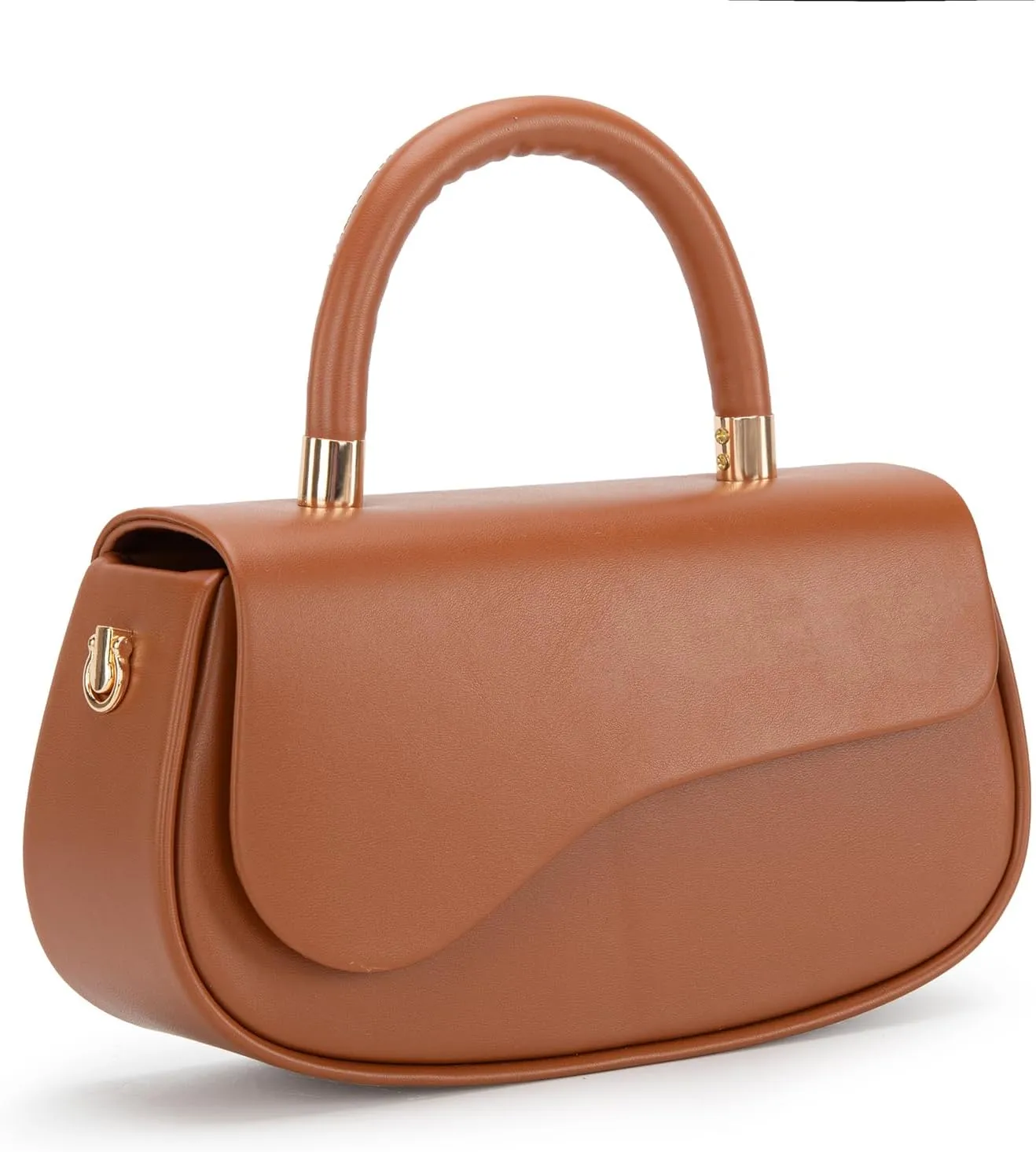 Milan Chiva Small Elegant Top Handle Purses for Women Mini Flap Cute Crossbody Purse