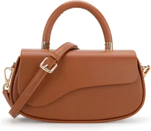 Milan Chiva Small Elegant Top Handle Purses for Women Mini Flap Cute Crossbody Purse