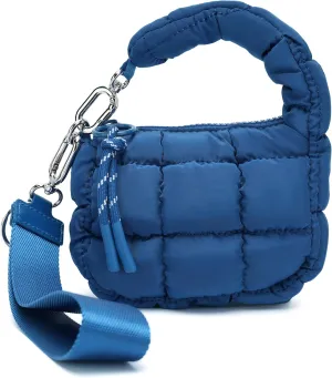 Mini Quilted Wristlet Bag for Women, Puffer Handbags,Evening Bags,Charm Lipstick Bag,Cute bag Charm for Gift
