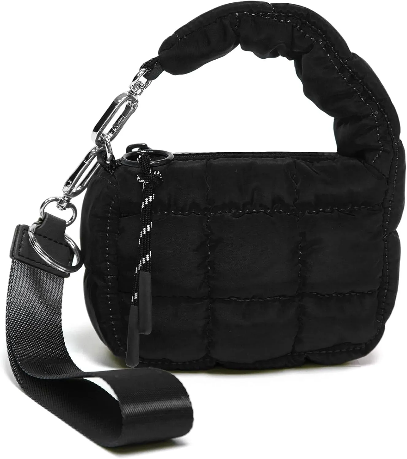 Mini Quilted Wristlet Bag for Women, Puffer Handbags,Evening Bags,Charm Lipstick Bag,Cute bag Charm for Gift