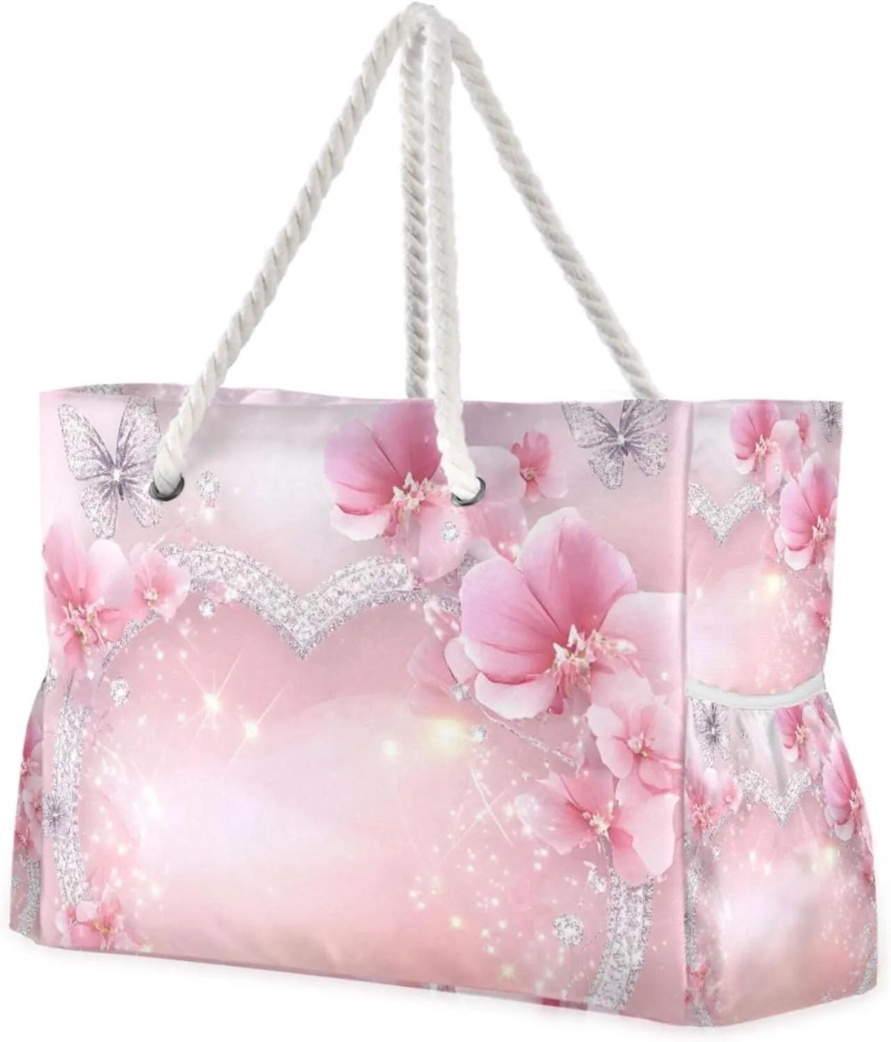 MNSRUU Large Beach Bag for Women, Summer Ocean Tote Travel Gym Swim Bag