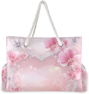 MNSRUU Large Beach Bag for Women, Summer Ocean Tote Travel Gym Swim Bag