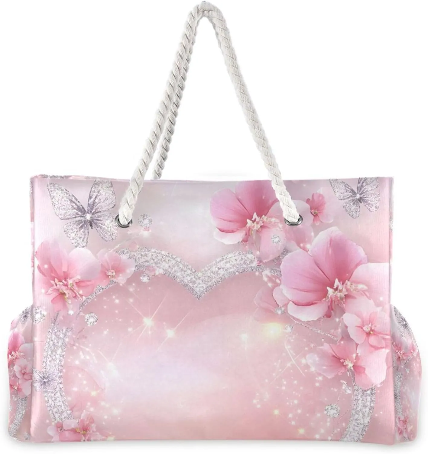 MNSRUU Large Beach Bag for Women, Summer Ocean Tote Travel Gym Swim Bag