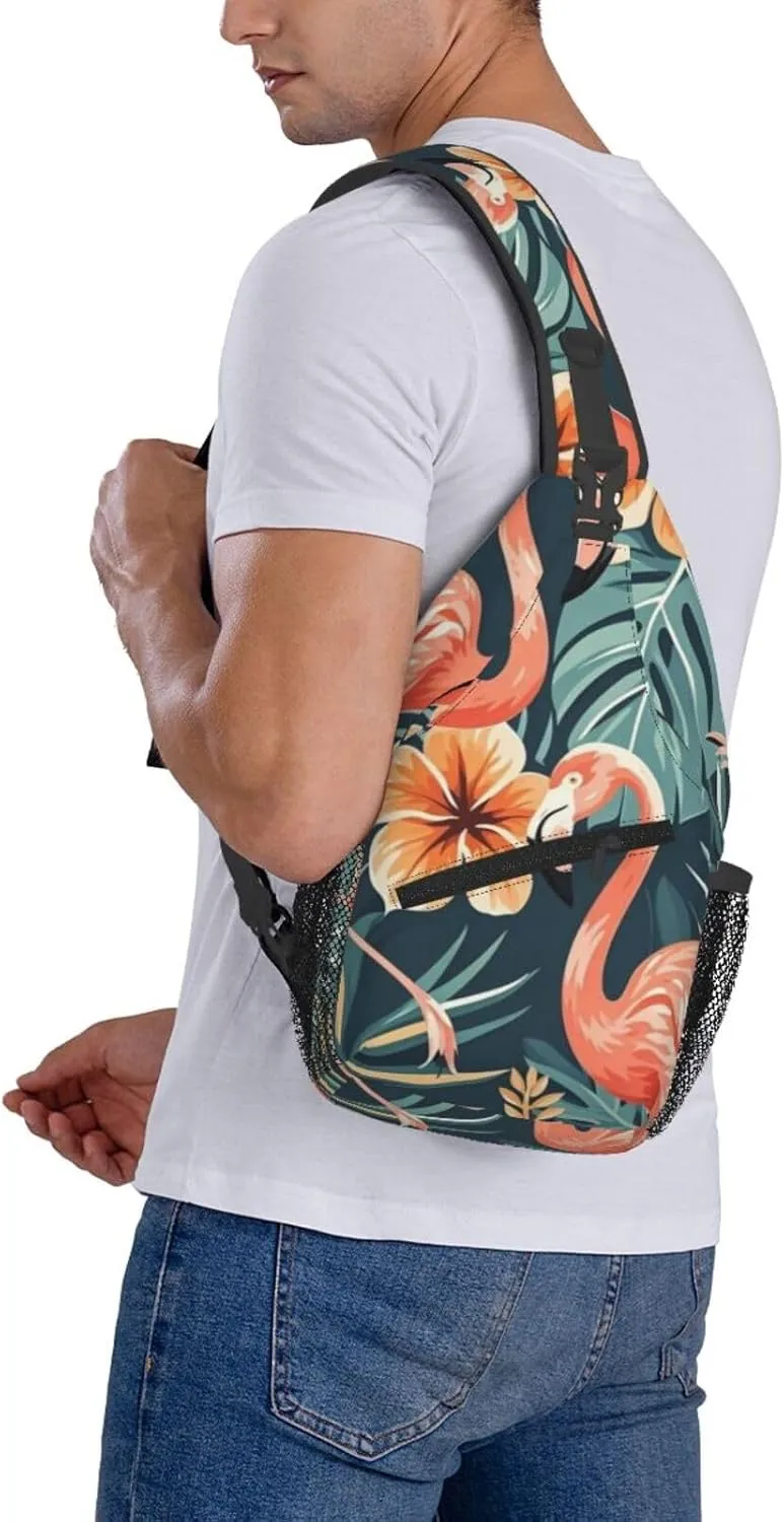 Modern Black Buffalo Sunflower Crossbody Bags Cross Chest Bag Adjustable Sling Backpack for Women Men