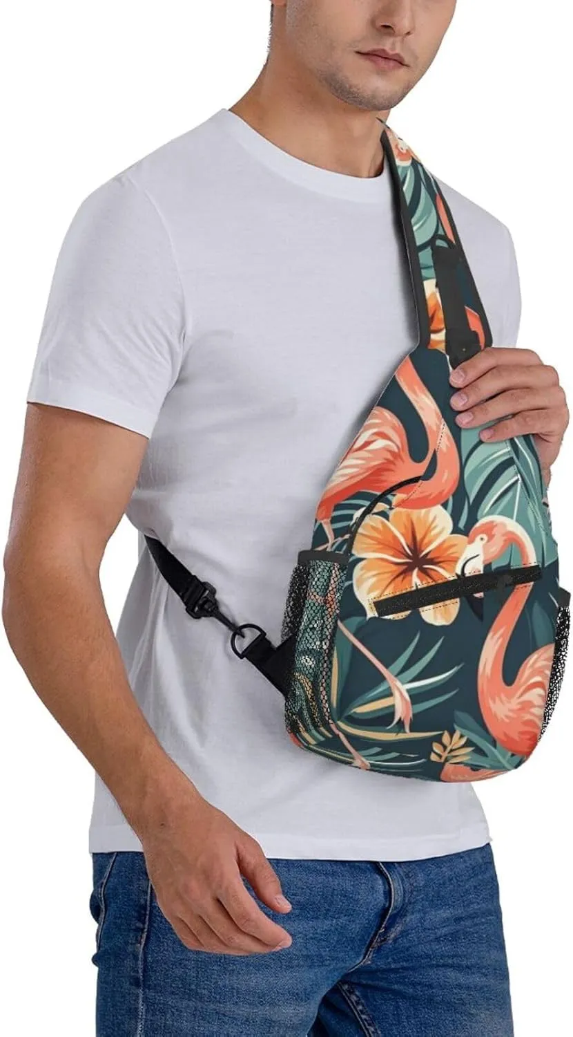Modern Black Buffalo Sunflower Crossbody Bags Cross Chest Bag Adjustable Sling Backpack for Women Men