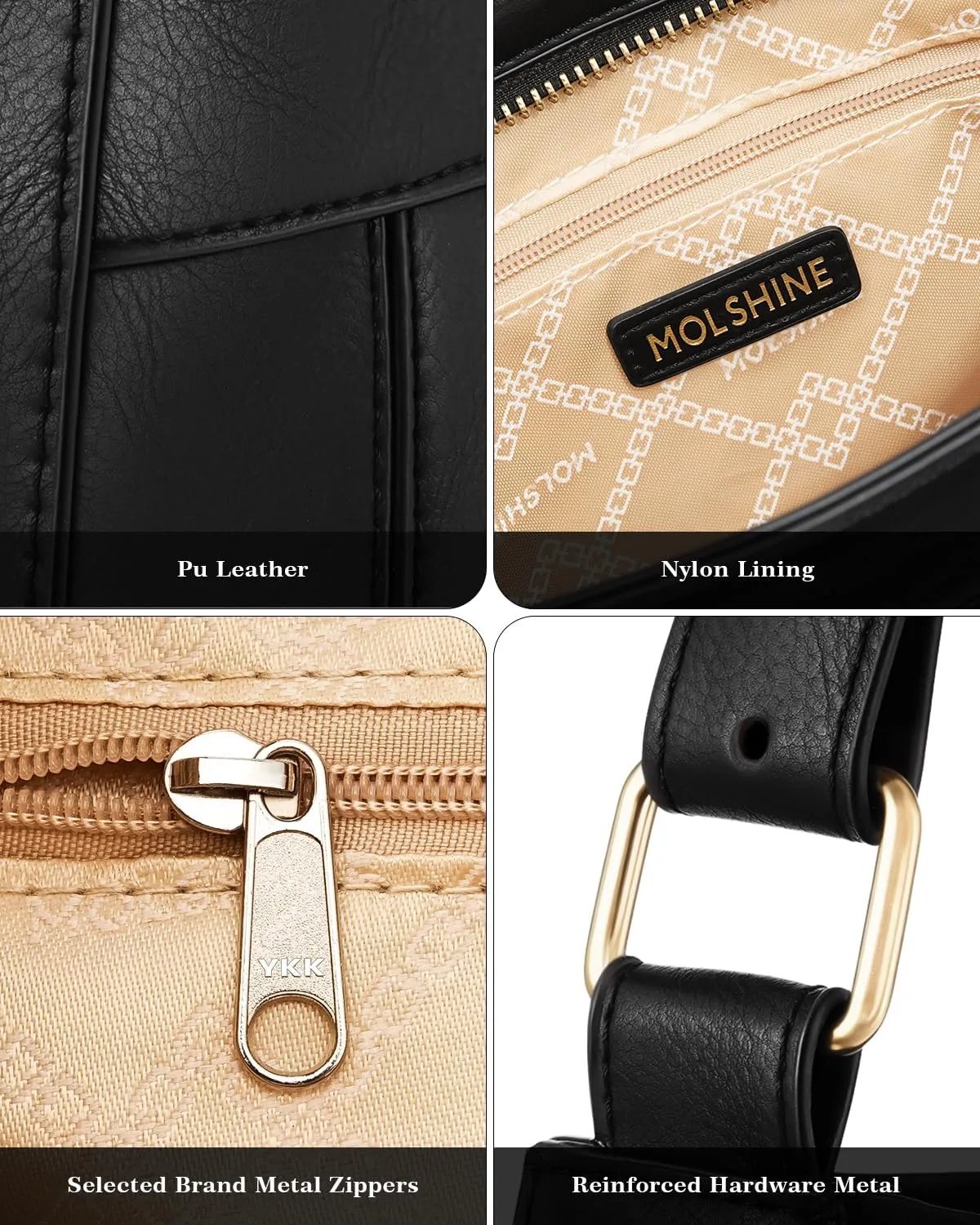 molshine Small Shoulder Bags, Quilted Crescent Handbag, Party Clutch Purse for Women Lady Model DLK0062