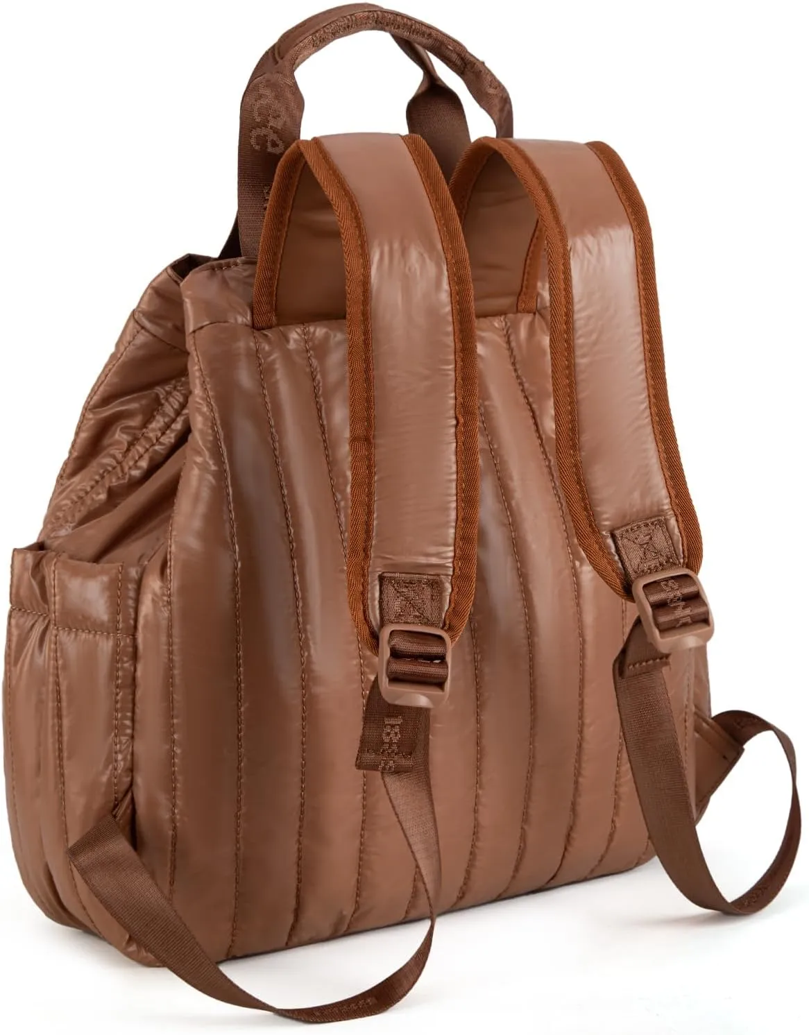 Montana West x Lee Puffer Backpack Purse for Women Quilted Travel Fashion Backpack Daypack Ladies Casual Drawstring Bag Brown