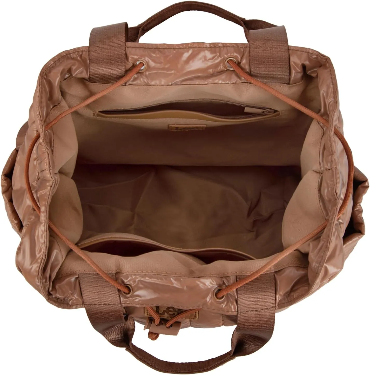 Montana West x Lee Puffer Backpack Purse for Women Quilted Travel Fashion Backpack Daypack Ladies Casual Drawstring Bag Brown