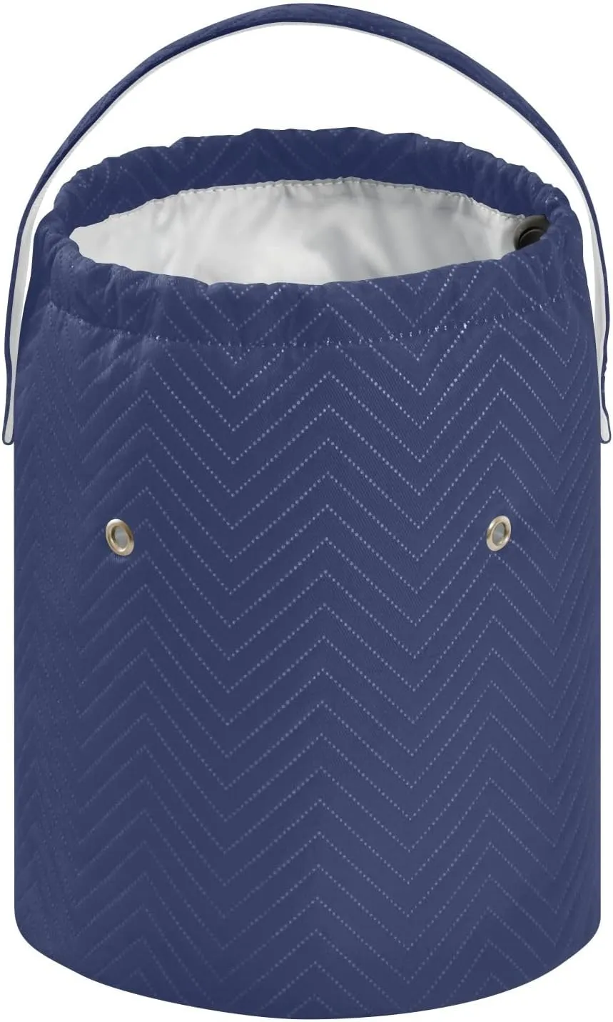 Noble Blue Crochet Bag Large Capacity Crochet Bag Knitting and Crochet Organizer Bag 8.3 x 11 Inch
